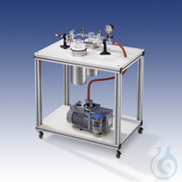 Fahrbarer Chemiepumpstand CP 1 mit Vakuum-Manometer   Chemiepumpstand CP1 -...